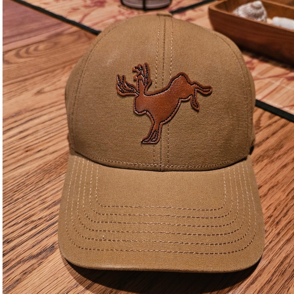 Stio Rivet Canvas Hat Mens OS Brown Snapback Pinecone Logo FW20ASI1 6-Panel Cap